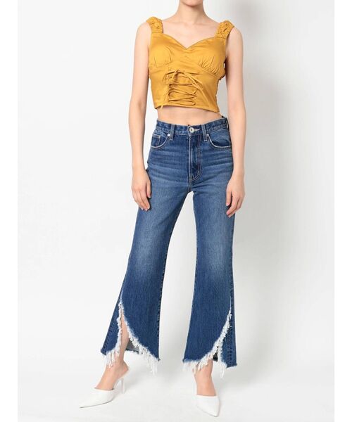 GYDA（ジェイダ）の「HEMフリンジストレートデニムパンツ（デニムパンツ・レディース・ブルー/ライトブルー・X-SMALL/SMALL/MEDIUM）」の16枚目の写真