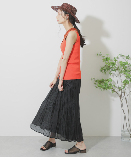 SENSE OF PLACE by URBAN RESEARCH（センスオブプレイスバイアーバンリサーチ）の「2WAYニットキャミソール（ニット/セーター・レディース・レッド/ライトベージュ/ブラック/グリーン・ONE）」の14枚目の写真