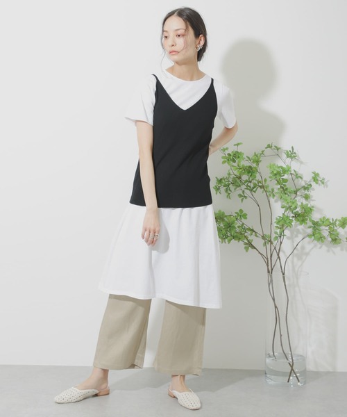 SENSE OF PLACE by URBAN RESEARCH（センスオブプレイスバイアーバンリサーチ）の「2WAYニットキャミソール（ニット/セーター・レディース・レッド/ライトベージュ/ブラック/グリーン・ONE）」の20枚目の写真