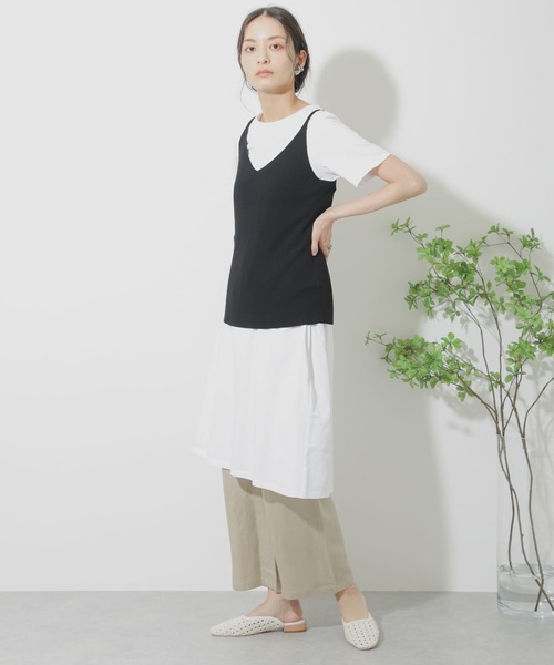 SENSE OF PLACE by URBAN RESEARCH（センスオブプレイスバイアーバンリサーチ）の「2WAYニットキャミソール（ニット/セーター・レディース・レッド/ライトベージュ/ブラック/グリーン・ONE）」の8枚目の写真