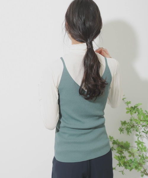 SENSE OF PLACE by URBAN RESEARCH（センスオブプレイスバイアーバンリサーチ）の「2WAYニットキャミソール（ニット/セーター・レディース・レッド/ライトベージュ/ブラック/グリーン・ONE）」の21枚目の写真