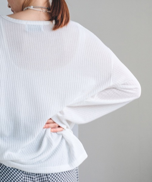 chuclla(チュクラ)の「【chuclla】【2021/AW】Waffle cloth pullover chw1474(Tシャツ/カットソー・レディース・ホワイト/ブラック/グレー・S/M/L)」の5枚目の写真