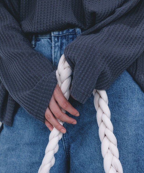 chuclla(チュクラ)の「【chuclla】【2021/AW】Waffle cloth pullover chw1474(Tシャツ/カットソー・レディース・ホワイト/ブラック/グレー・S/M/L)」の7枚目の写真