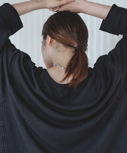 chuclla(チュクラ)の「【chuclla】【2021/AW】Waffle cloth pullover chw1474(Tシャツ/カットソー・レディース・ホワイト/ブラック/グレー・S/M/L)」の8枚目の写真