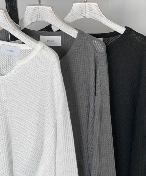 chuclla(チュクラ)の「【chuclla】【2021/AW】Waffle cloth pullover chw1474(Tシャツ/カットソー・レディース・ホワイト/ブラック/グレー・S/M/L)」の11枚目の写真