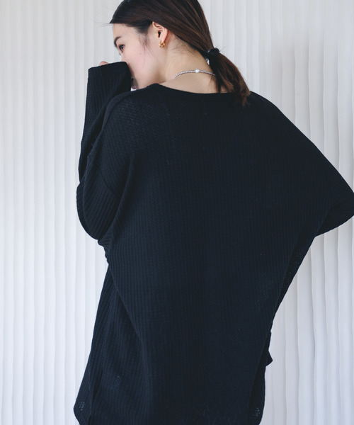chuclla(チュクラ)の「【chuclla】【2021/AW】Waffle cloth pullover chw1474(Tシャツ/カットソー・レディース・ホワイト/ブラック/グレー・S/M/L)」の21枚目の写真