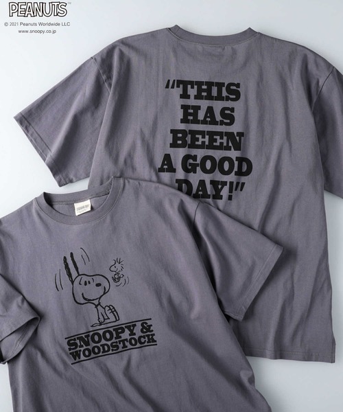 トップスプリントtシャツ ピーナッツ Tシャツ カットソー Peanuts ピーナッツ のファッション