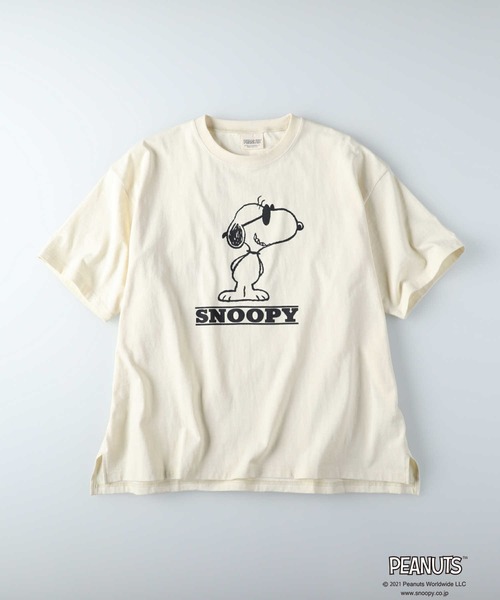 トップスプリントtシャツ ピーナッツ Tシャツ カットソー Peanuts ピーナッツ のファッション