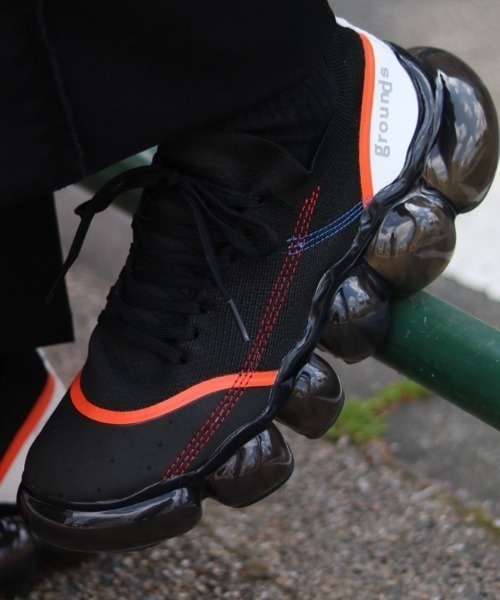 ROYAL FLASH（ロイヤルフラッシュ）の「【別注】grounds/グラウンズ/インサイドアウト BLK（スニーカー・メンズ・ブラック・40/41/42/43）」の6枚目の写真