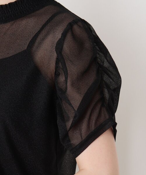 DRESKIP(ドレスキップ)の「◆シアーパフラメプルオーバー(シャツ/ブラウス・レディース・ライトグレー/ブラック/オフホワイト・02/03)」の12枚目の写真