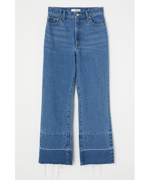 MOUSSY（マウジー）の「CUT OFF CROPPED FLARE（デニムパンツ・レディース・ブラック/ブルー・1/2/0）」の9枚目の写真