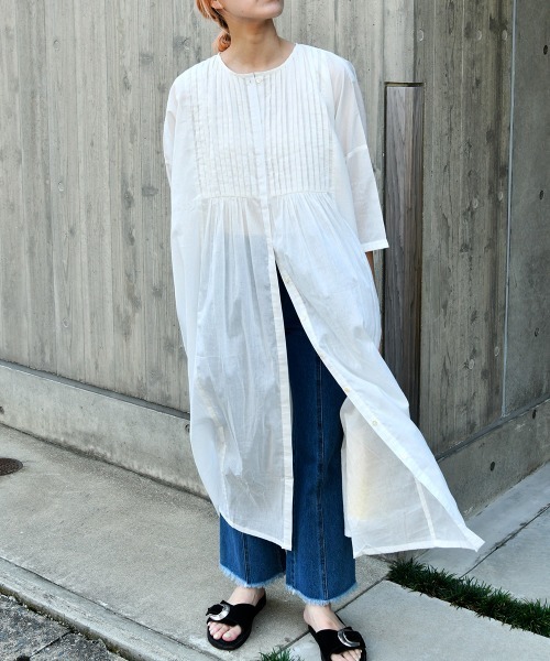 LUPILIEN（ルピリアン）の「ピンタックワンピース（ワンピース・レディース・ブラック/オフホワイト/グリーン・FREE）」の7枚目の写真