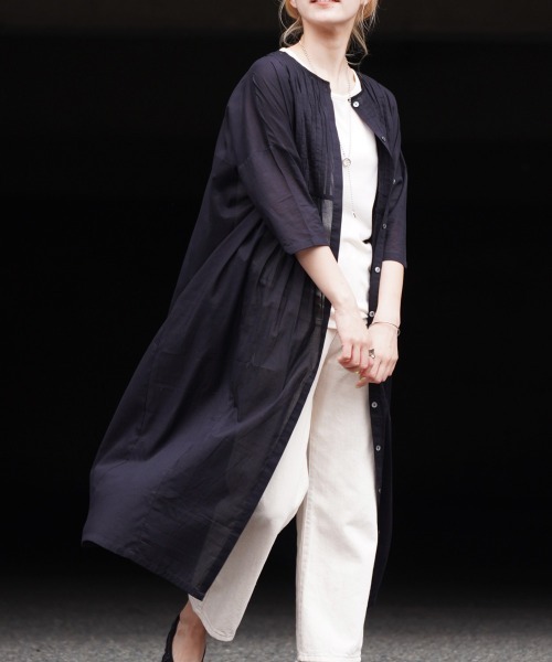 LUPILIEN（ルピリアン）の「ピンタックワンピース（ワンピース・レディース・ブラック/オフホワイト/グリーン・FREE）」の11枚目の写真