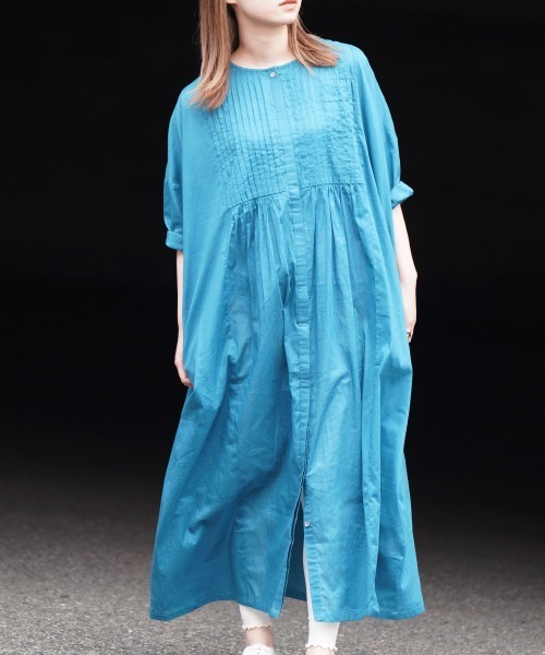 LUPILIEN（ルピリアン）の「ピンタックワンピース（ワンピース・レディース・ブラック/オフホワイト/グリーン・FREE）」の12枚目の写真