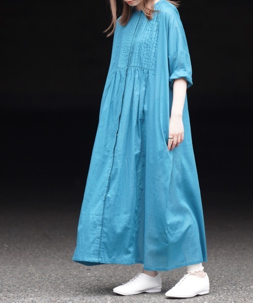 LUPILIEN（ルピリアン）の「ピンタックワンピース（ワンピース・レディース・ブラック/オフホワイト/グリーン・FREE）」の13枚目の写真