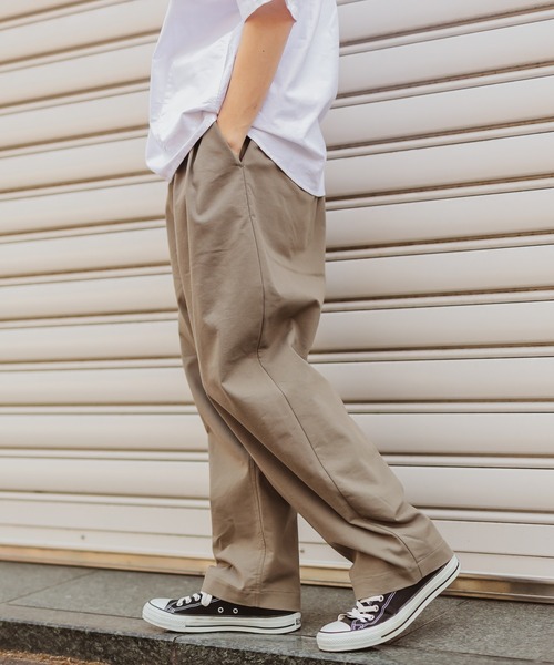 CIAOPANIC TYPY（チャオパニックティピー）の「絡み織りタックワイドパンツ（その他パンツ・メンズ・オリーブ/ブラック/ベージュ/チャコールグレー・MEDIUM/LARGE）」の4枚目の写真