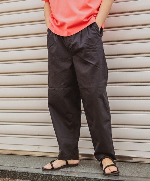 CIAOPANIC TYPY（チャオパニックティピー）の「絡み織りタックワイドパンツ（その他パンツ・メンズ・オリーブ/ブラック/ベージュ/チャコールグレー・MEDIUM/LARGE）」の2枚目の写真