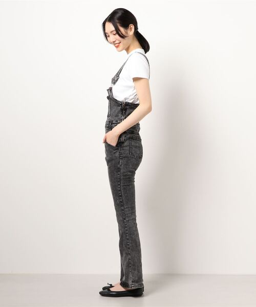 one way（ワンウェイ）の「【oneway】デニムタイトサロペット（サロペット/オーバーオール・レディース・ライトブルー/ベージュ/ブラック系その他・FREE）」の5枚目の写真