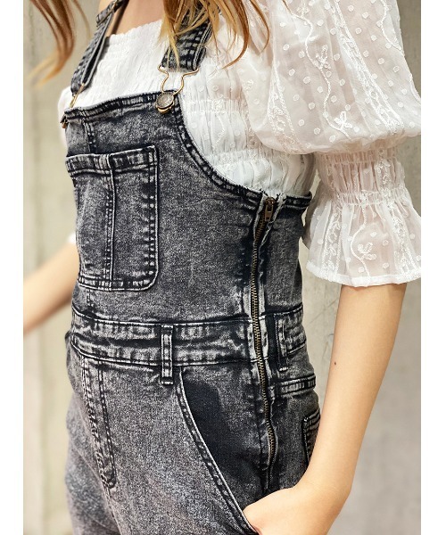 one way（ワンウェイ）の「【oneway】デニムタイトサロペット（サロペット/オーバーオール・レディース・ライトブルー/ベージュ/ブラック系その他・FREE）」の10枚目の写真