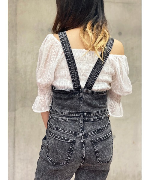 one way（ワンウェイ）の「【oneway】デニムタイトサロペット（サロペット/オーバーオール・レディース・ライトブルー/ベージュ/ブラック系その他・FREE）」の11枚目の写真