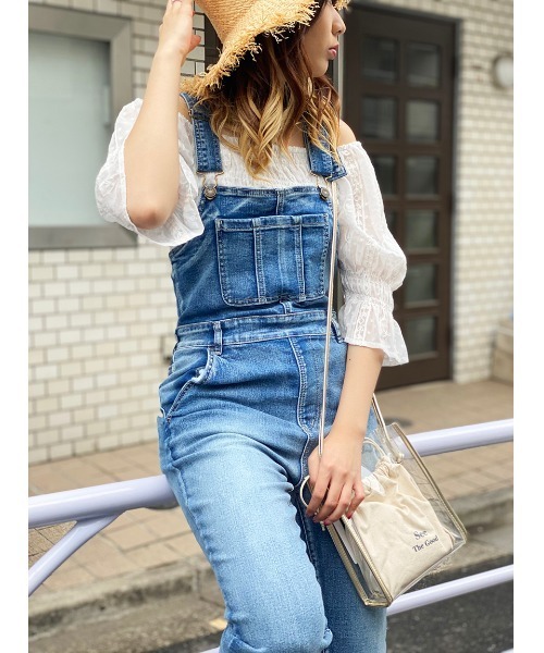 one way（ワンウェイ）の「【oneway】デニムタイトサロペット（サロペット/オーバーオール・レディース・ライトブルー/ベージュ/ブラック系その他・FREE）」の14枚目の写真