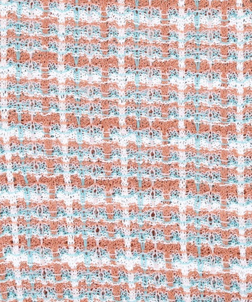 WC(ダブル シー)の「カラフルチェック半袖ニット(ニット/セーター・レディース・パープル/ピンク・FREE)」の10枚目の写真