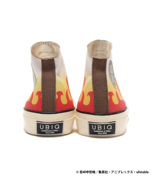 鬼滅の刃 UBIQ atmos 24cm ハイカットスニーカー 煉獄杏寿郎 鬼滅の刃」煉獄杏寿郎モデルのスニーカーが発売、羽織の模様を