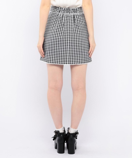 LODISPOTTO（ロディスポット）の「シュシュリュバンミニスカート（スカート・レディース・ホワイト/ネイビー/ホワイト×ブラック・MEDIUM）」の7枚目の写真