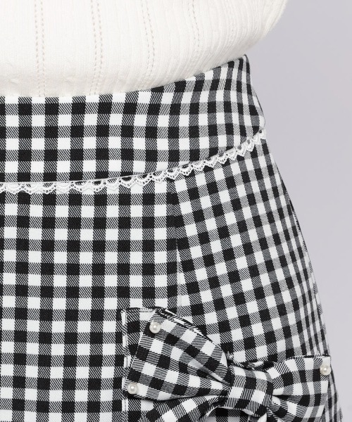 LODISPOTTO（ロディスポット）の「シュシュリュバンミニスカート（スカート・レディース・ホワイト/ネイビー/ホワイト×ブラック・MEDIUM）」の8枚目の写真