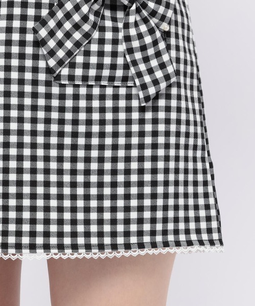 LODISPOTTO（ロディスポット）の「シュシュリュバンミニスカート（スカート・レディース・ホワイト/ネイビー/ホワイト×ブラック・MEDIUM）」の10枚目の写真