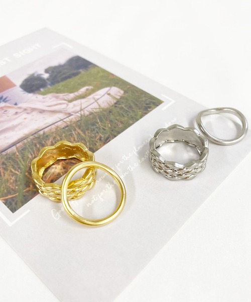 casita(RETRO GIRL)（カシータ）の「セットリング（リング・レディース・ゴールド/シルバー・FREE）」の4枚目の写真