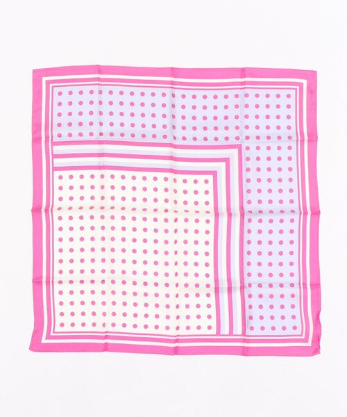 LE VERNIS（ル・ベルニ）の「LE VERNIS（ル・ベルニ）DOTチーフスカーフ（バンダナ/スカーフ・レディース・ピンク/グリーン・FREE）」の2枚目の写真