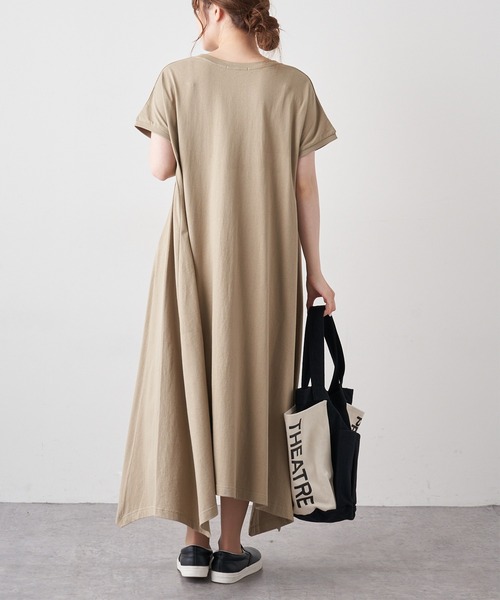 PUAL CE CIN(ピュアルセシン)の「【WEB限定】カットソーフレアマキシワンピース(ワンピース・レディース・ブラック/ブルー/ベージュ系その他/グレイッシュベージュ・FREE)」の16枚目の写真