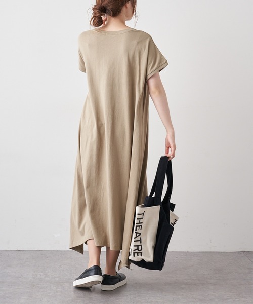 PUAL CE CIN(ピュアルセシン)の「【WEB限定】カットソーフレアマキシワンピース(ワンピース・レディース・ブラック/ブルー/ベージュ系その他/グレイッシュベージュ・FREE)」の17枚目の写真