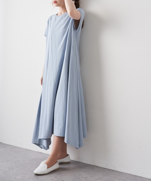 PUAL CE CIN(ピュアルセシン)の「【WEB限定】カットソーフレアマキシワンピース(ワンピース・レディース・ブラック/ブルー/ベージュ系その他/グレイッシュベージュ・FREE)」の19枚目の写真