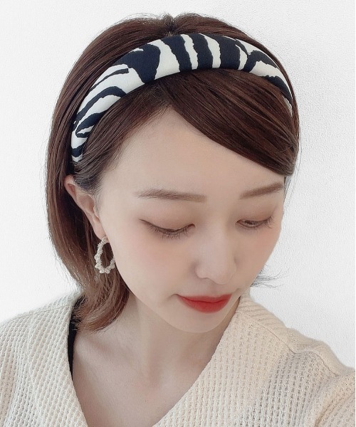 PairPair(ペアペア)の「ゼブラカチューシャ(カチューシャ・レディース・ブラック/ベージュ・FREE)」の11枚目の写真