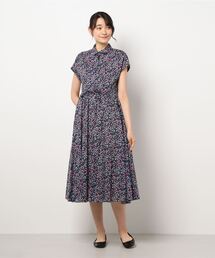 美品✨　トゥービーバイアニエスベー　花柄ロングシャツワンピース　リボン　フレア 美品✨ トゥービーバイアニエスベー 花柄ロングシャツワンピース