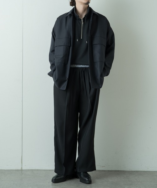 Lui's(ルイス)の「ウールカルゼカバーオール(カバーオール・メンズ・グレー/ブラック・MEDIUM/SMALL)」の3枚目の写真