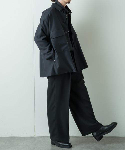 Lui's(ルイス)の「ウールカルゼカバーオール(カバーオール・メンズ・グレー/ブラック・MEDIUM/SMALL)」の5枚目の写真