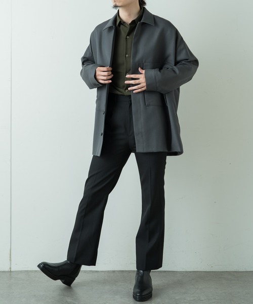 Lui's(ルイス)の「ウールカルゼカバーオール(カバーオール・メンズ・グレー/ブラック・MEDIUM/SMALL)」の6枚目の写真