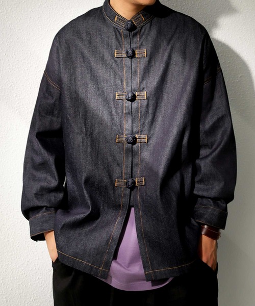 antiqua(アンティカ)の「デニムジャケット(デニムジャケット・メンズ・ノンウォッシュ・FREE)」の2枚目の写真