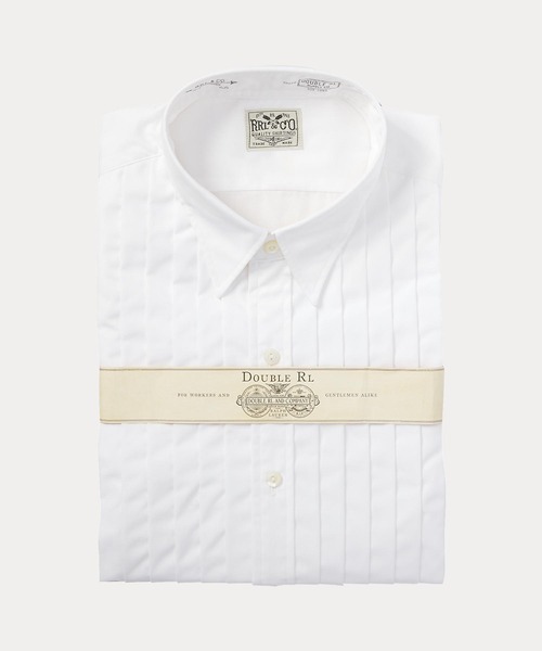 Eli プリーテッド タキシード シャツ（ビジネスシャツ）｜RRL（ダブル