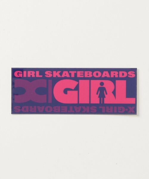 X-girl(エックスガール)の「GIRL SKATEBOARDS BOX STICKER(ステッカー/テープ・レディース・ブルー/ベージュ・ONE SIZE)」の7枚目の写真