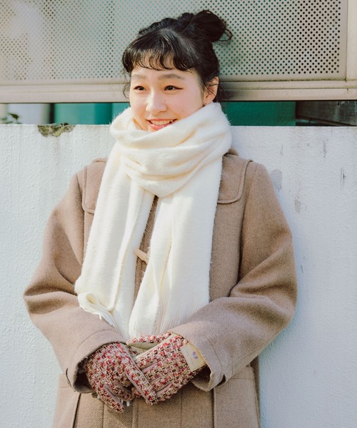 Ray BEAMS（レイビームス）の「Ray BEAMS / 無地 カラー ロング マフラー（マフラー・レディース・ライトグレー/ブラック/オフホワイト/イエロー・ONE SIZE）」の2枚目の写真