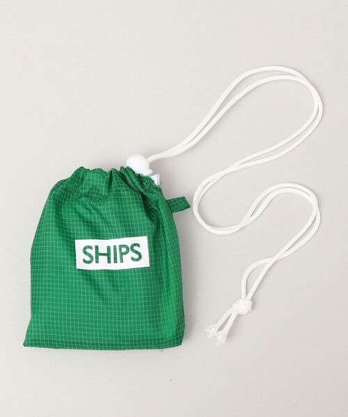SHIPS（シップス）の「【WEB限定】SHIPS: パッカブル ナイロン SHIPS ロゴ エコ バッグ（エコバッグ/サブバッグ・メンズ・ネイビー/ピンク/ブルー/ブラック・ONE SIZE）」の19枚目の写真