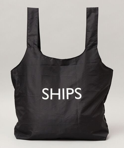 SHIPS（シップス）の「【WEB限定】SHIPS: パッカブル ナイロン SHIPS ロゴ エコ バッグ（エコバッグ/サブバッグ・メンズ・ネイビー/ピンク/ブルー/ブラック・ONE SIZE）」の6枚目の写真