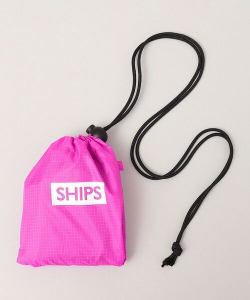SHIPS（シップス）の「【WEB限定】SHIPS: パッカブル ナイロン SHIPS ロゴ エコ バッグ（エコバッグ/サブバッグ・メンズ・ネイビー/ピンク/ブルー/ブラック・ONE SIZE）」の17枚目の写真