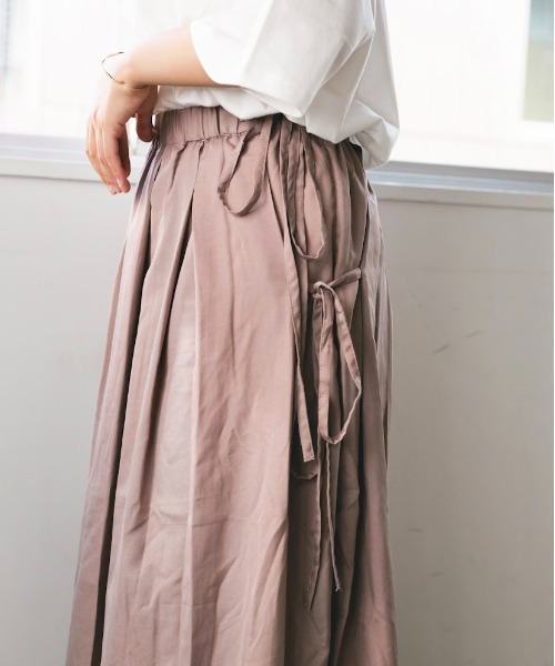 nemne store(ネンネストア)の「あずきミルクのリボンフレアスカート(スカート・レディース・アイボリー/モカ・F)」の22枚目の写真