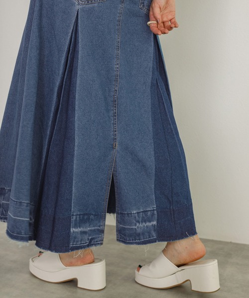 w closet（ダブルクローゼット）の「インバーデットデニムスカート（デニムスカート・レディース・ブラック/ネイビー/ブルー・FREE）」の18枚目の写真