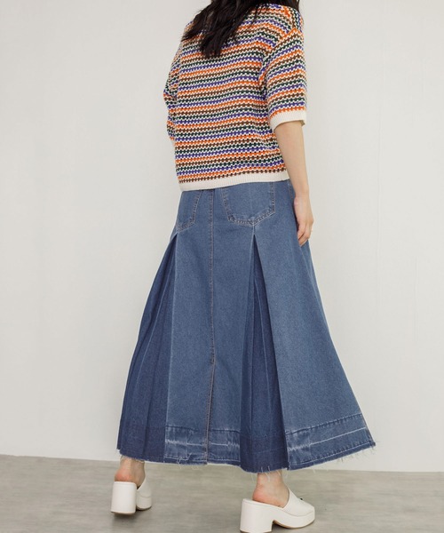 w closet（ダブルクローゼット）の「インバーデットデニムスカート（デニムスカート・レディース・ブラック/ネイビー/ブルー・FREE）」の20枚目の写真